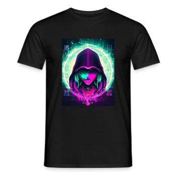 Blockchain Priest - Männer T-Shirt - Schwarz - Vorne - AI Model Male 178 light (178cm)