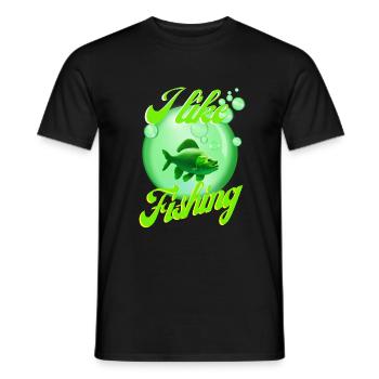 J’aime la pêche #1 - T-shirt homme - noir - Devant - AI Model Male 178 light (178cm)