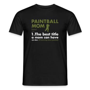 Sport Maman Définition Paintball - T-shirt homme - noir - Devant - AI Model Male 178 light (178cm)