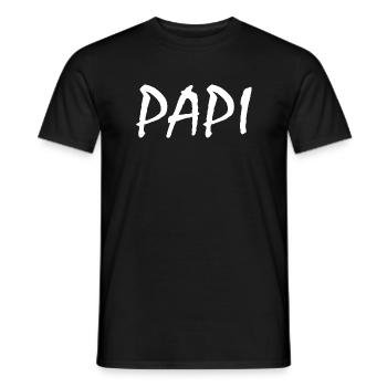 Papi - Men's T-Shirt - black - Front - AI Model Male 178 light (178cm)