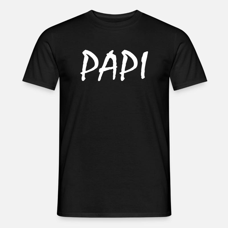 Papi - Männer T-Shirt - Schwarz