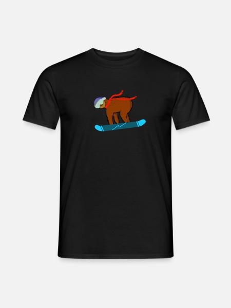 Snowboard sloth - Men's T-Shirt - black