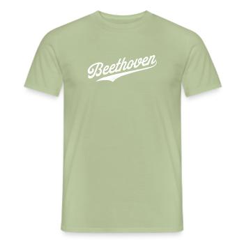 Beethoven - Ludwig Van Beethoven - T-shirt homme - vert sauge - Devant - AI Model Male 178 light (178cm)