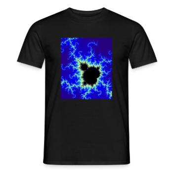 Fractal Apple Male Blue - Men's T-Shirt - black - Front - AI Model Male 178 light (178cm)
