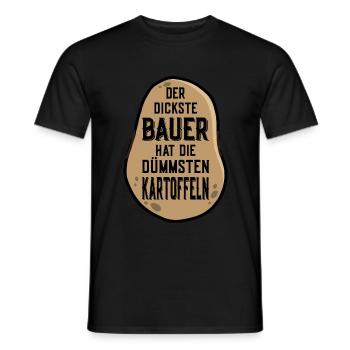 BAUER KARTOFFELN LANDWIRT LANDWIRTSCHAFT - Männer T-Shirt - Schwarz - Vorne - AI Model Male 178 light (178cm)