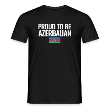 Proud To Be Azerbaijan Aserbaidschan Flagge - Männer T-Shirt - Schwarz - Vorne - AI Model Male 178 light (178cm)