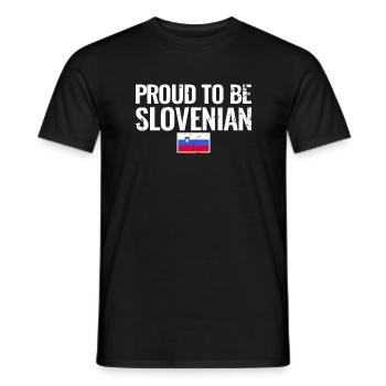 Slovénie Drapeau slovène Drapeau slovène Slovène - T-shirt homme - noir - Devant - AI Model Male 178 light (178cm)