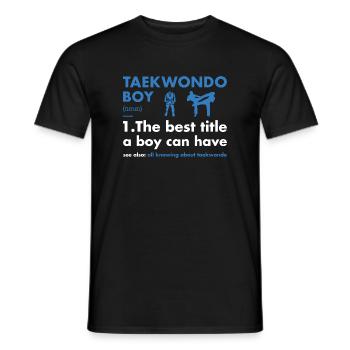 Sport Boy Definition Taekwondo - Men's T-Shirt - black - Front - AI Model Male 178 light (178cm)