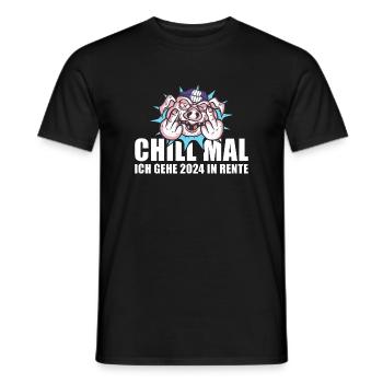Chill Mal Ich Gehe 2024 In Rente Rente 2024 - Männer T-Shirt - Schwarz - Vorne - AI Model Male 178 light (178cm)