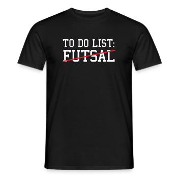 Sport To Do List Futsal - Men's T-Shirt - black - Front - AI Model Male 178 light (178cm)