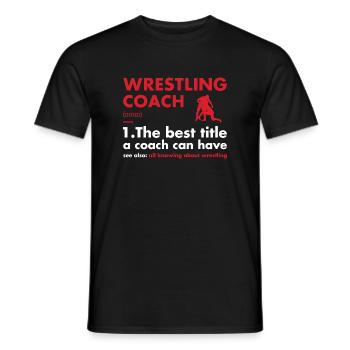 Sport Coach Definition Wrestling - Männer T-Shirt - Schwarz - Vorne - AI Model Male 178 light (178cm)