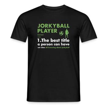 Sport Player Definition Jorkyball - Men's T-Shirt - black - Front - AI Model Male 178 light (178cm)