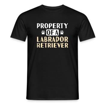 Property Of A Labrador Retriever - Men's T-Shirt - black - Front - AI Model Male 178 light (178cm)