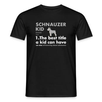 Schnauzer Kid Définition - T-shirt homme - noir - Devant - AI Model Male 178 light (178cm)
