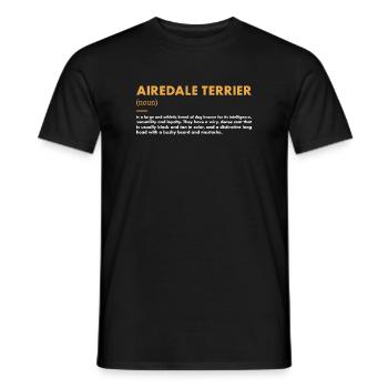 Airedale Terrier Definition - Men's T-Shirt - black - Front - AI Model Male 178 light (178cm)