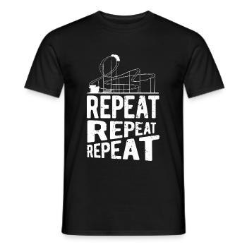roller coaster - Men's T-Shirt - black - Front - AI Model Male 178 light (178cm)