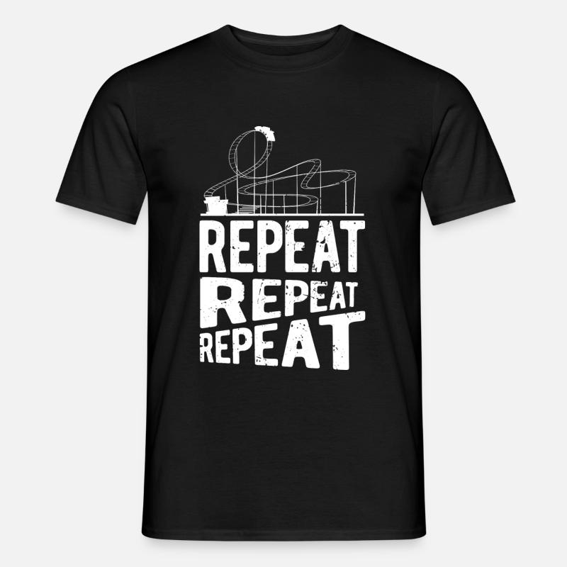 Achterbahn - Männer T-Shirt - Schwarz