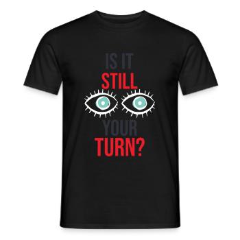 board game - Men's T-Shirt - black - Front - AI Model Male 178 light (178cm)