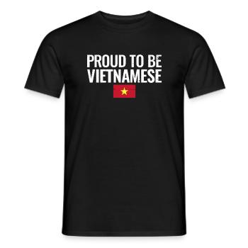 Proud To Be Vietnamese Vietnam Flagge Vietnamese - Männer T-Shirt - Schwarz - Vorne - AI Model Male 178 light (178cm)