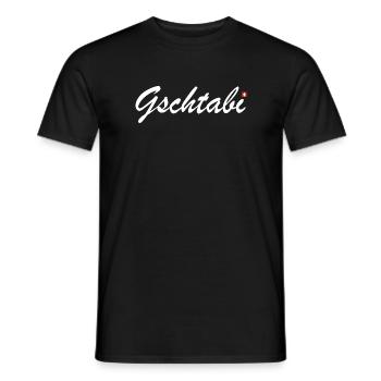Gschtabi | Schweiz, Schweizerdeutsch, ungelenkig - Männer T-Shirt - Schwarz - Vorne - AI Model Male 178 light (178cm)