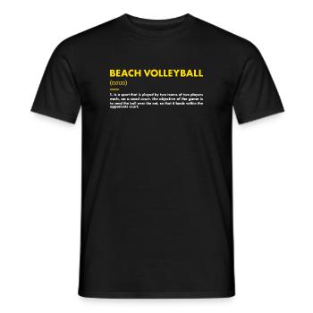Sport Définition Volleyball de plage - T-shirt homme - noir - Devant - AI Model Male 178 light (178cm)