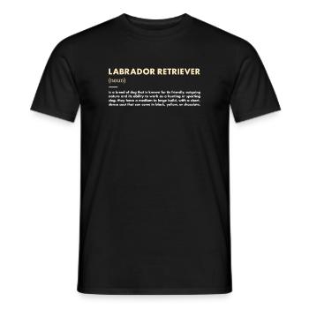 Labrador Retriever Definition - Men's T-Shirt - black - Front - AI Model Male 178 light (178cm)