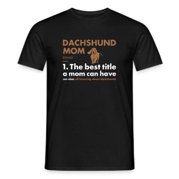 Dachshund Mom Definition - Men's T-Shirt - black - Front - AI Model Male 178 light (178cm)