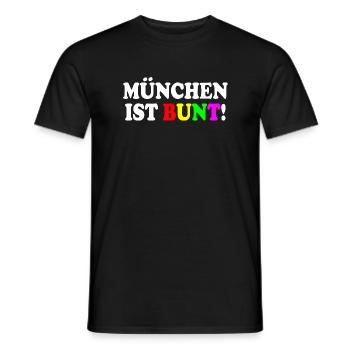 Munich est colorée - T-shirt homme - noir - Devant - AI Model Male 178 light (178cm)