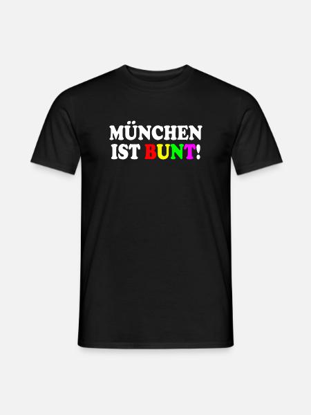München ist bunt - Männer T-Shirt - Schwarz
