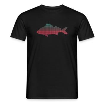 Barsch Angler Design verpixelt Barsche Angeln - Männer T-Shirt - Schwarz - Vorne - AI Model Male 178 light (178cm)