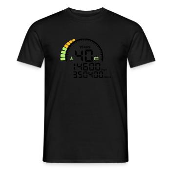 years 40 years anniversary meter - Men's T-Shirt - black - Front - AI Model Male 178 light (178cm)