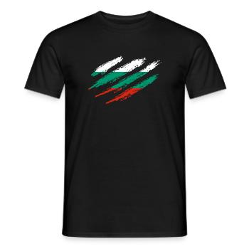 Bulgarie Drapeau bulgare Drapeau Plage d’or - T-shirt homme - noir - Devant - AI Model Male 178 light (178cm)