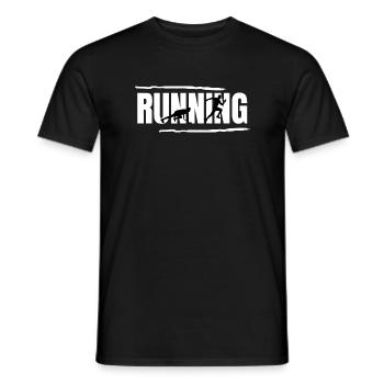 Laufen Sport Geschenk - Männer T-Shirt - Schwarz - Vorne - AI Model Male 178 light (178cm)