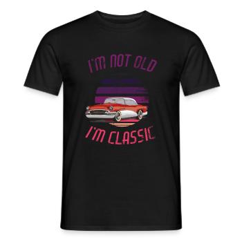 Je ne suis pas vieux Je suis classique Drôle de voiture Graphique - T-shirt homme - noir - Devant - AI Model Male 178 light (178cm)