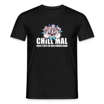 Chill Mal Gehe 2024 In Den Ruhestand Rente 2024 - Männer T-Shirt - Schwarz - Vorne - AI Model Male 178 light (178cm)