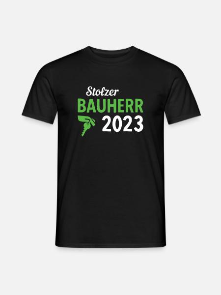 Stolzer Bauherr Bauleiter 2023 - Männer T-Shirt - Schwarz