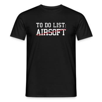 Sport To Do List Airsoft - Men's T-Shirt - black - Front - AI Model Male 178 light (178cm)