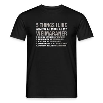 J’aime autant que mon braque de Weimar - T-shirt homme - noir - Devant - AI Model Male 178 light (178cm)