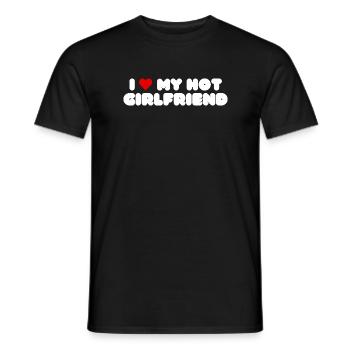 J’aime ma petite amie chaude coeur couple cadeau - T-shirt homme - noir - Devant - AI Model Male 178 light (178cm)