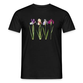 iris - Men's T-Shirt - black - Front - AI Model Male 178 light (178cm)