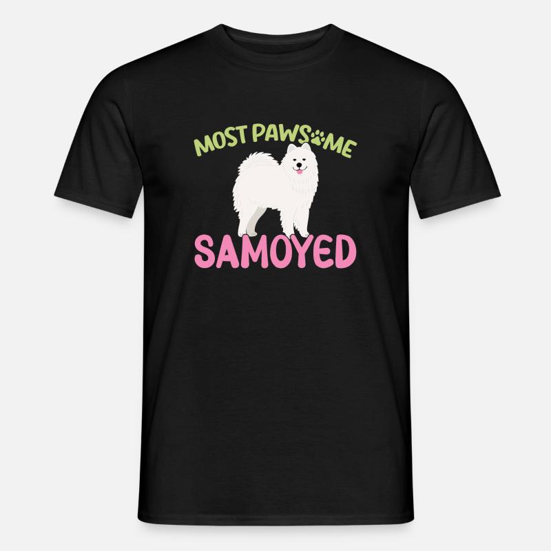 MostPAWSOME Samojeden - Männer T-Shirt - Schwarz