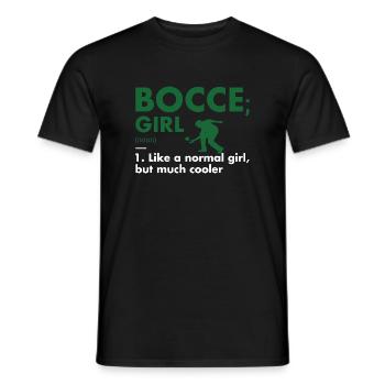 Sport Girl Définition Bocce - T-shirt homme - noir - Devant - AI Model Male 178 light (178cm)