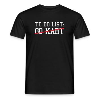Sport To Do List Go Kart - Männer T-Shirt - Schwarz - Vorne - AI Model Male 178 light (178cm)