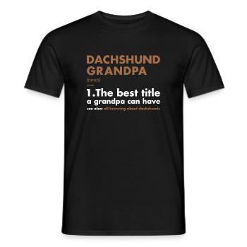 Dachshund Grandpa Definition - Men's T-Shirt - black - Front - AI Model Male 178 light (178cm)