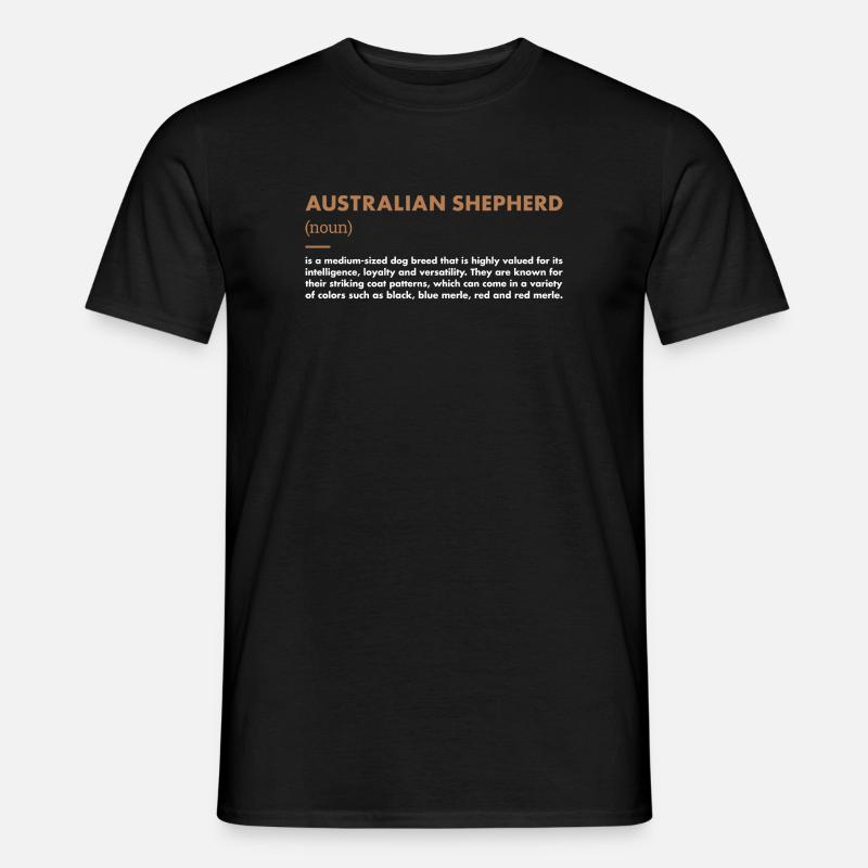 Dog Aussie Definition - Männer T-Shirt - Schwarz