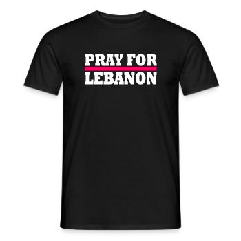 Pray for lebanon - T-shirt homme - noir - Devant - AI Model Male 178 light (178cm)