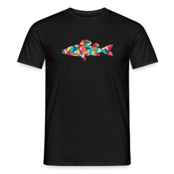 Zander Angler Fishing Men's Kids Fish Fishing - Men's T-Shirt - black - Front - AI Model Male 178 light (178cm)