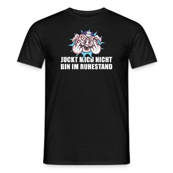 Juckt Mich Nicht Bin Im Ruhestand Rente - Männer T-Shirt - Schwarz - Vorne - AI Model Male 178 light (178cm)