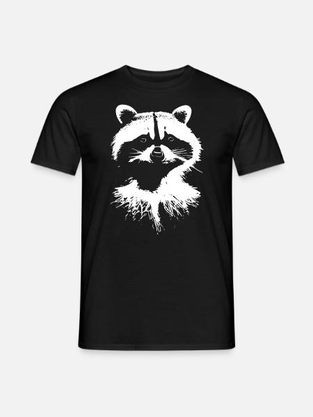 Coole Waschbär Silhouette - Männer T-Shirt - Schwarz
