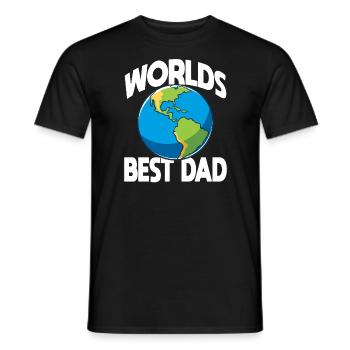 Worlds Best Dad Father's Day Gift Birthday Present - Men's T-Shirt - black - Front - AI Model Male 178 light (178cm)
